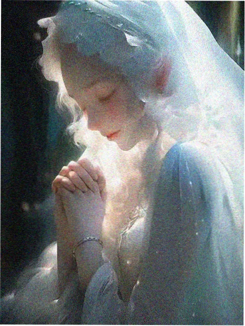 雪落无声冬日氛围美女图片