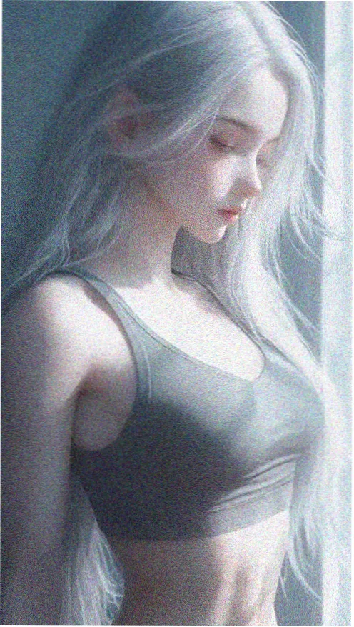 茶室听雨古风汉服美女图
